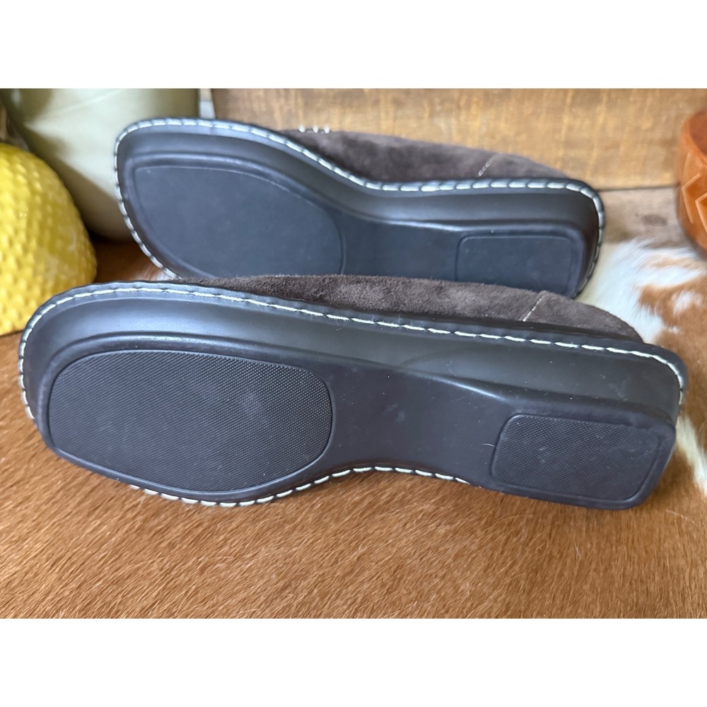 Passports by Bass Womens Brown Suede Leather Loafers Moc Toe Comfort Stitch 8M - Picture 8 of 9